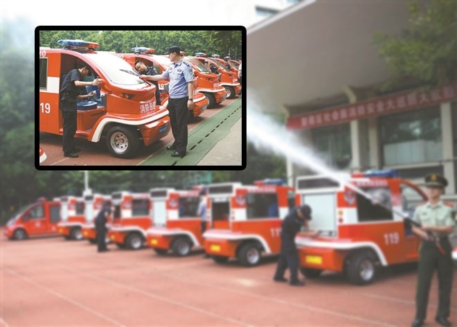 “Mini” Fire Engines Put into Use in Nanjing