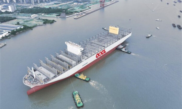 The Nanjinger - ANOTHER of the World’s Largest Container Ships Launched in Nantong
