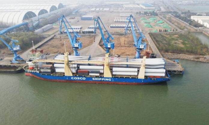 The Nanjinger - Yangzhou Exports of Wind Power Equipment up 400% Year on Year