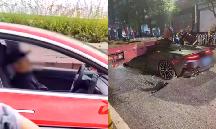 The Nanjinger - Tesla Driver Sleeps & McClaren Totally Trashed on Nanjing Roads