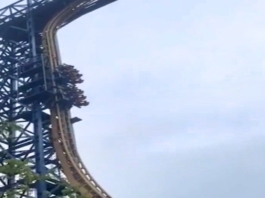 The Nanjinger - Thrill Seekers Left Hanging in Air at Nanjing Amusement Park