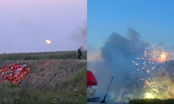 The Nanjinger - Fake Fireworks Destroyed with the Help of a Little Petrol!