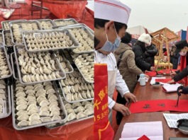 The Nanjinger - 75 Table Dumpling Banquet Held on Xuzhou Wasteland for Chinese New Year
