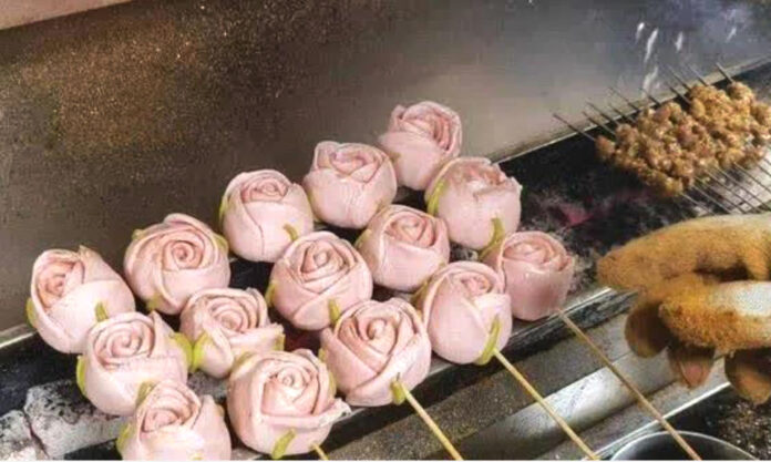 The Nanjinger - Suzhou’s Romantic Rose Grilled Skewers” are Latest Innovative Internet Sensation