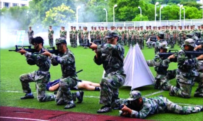 The Nanjinger - Uni Freshers in Nanjing Shoot Electronic Simulation Bullets during Military Training