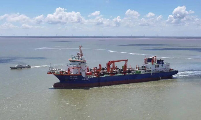 The Nanjinger - World's Largest Island Builder Sets Sail from Nantong for Work in Shanghai