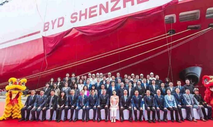 The Nanjinger - Nanjing Delivers World’s Largest Car Carrier with Capacity for 9,200 Cars for BYD