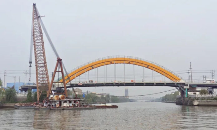 The Nanjinger - 500 Year Old Bridge across Grand Canal being Demolished in Changzhou