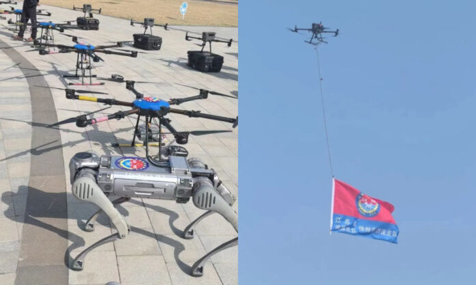 The Nanjinger - Elite Drone & Robot Dog Emergency Service Corps Established in Xuzhou